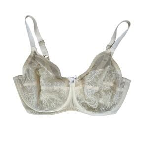 Wacoal Retro Chic Full Figure Lace Bra 855186 Underwire Yellow Size 34DDD